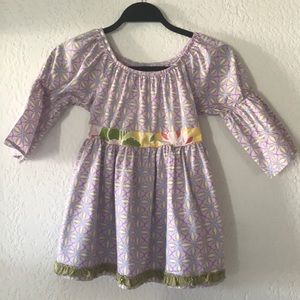Matilda Jane size 10 platinum violet peasant top
